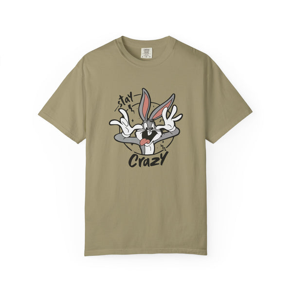 Playful Cartoon-Inspired Unisex T-shirt, Stay Crazy Tee, Graphic Tee, Fun Casual Shirt, Gift for Cartoon Lovers, Quirky Fashion