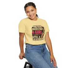 Saxophone Girl T-Shirt, Music Lover Gift, Unisex Tee, Cute Music T-Shirt, Jazz Apparel, Inspirational Quote Shirt