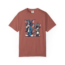 Cool Cartoon Duo Unisex Garment-Dyed T-Shirt