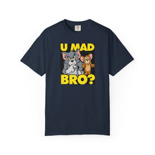 Humorous Unisex T-Shirt - 'U MAD BRO?' Vintage Cartoon Design