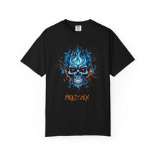 Firestorm Skull Unisex Garment-Dyed T-Shirt - Bold Graphic Tee for Halloween and Festivals