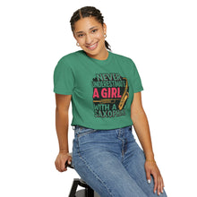 Saxophone Girl T-Shirt, Music Lover Gift, Unisex Tee, Cute Music T-Shirt, Jazz Apparel, Inspirational Quote Shirt