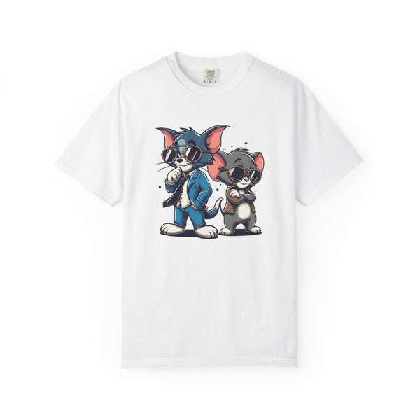 Cool Cartoon Duo Unisex Garment-Dyed T-Shirt