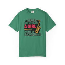 Saxophone Girl T-Shirt, Music Lover Gift, Unisex Tee, Cute Music T-Shirt, Jazz Apparel, Inspirational Quote Shirt