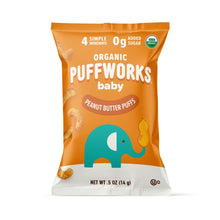 Puffworks Baby Peanut and Almond Variety Pack, Perfect for Early Peanut Introduction, Plant Protein, USDA Organic, Gluten-Free, Vegan, Non-GMO, Kosher, 0.5 Ounce (Pack of 12)