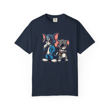 Cool Cartoon Duo Unisex Garment-Dyed T-Shirt