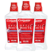 Colgate Optic White Whitening Mouthwash with Hydrogen Peroxide, Alcohol Free, Icy Fresh Mint - 32 fluid ounces (3 Pack)