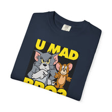 Humorous Unisex T-Shirt - 'U MAD BRO?' Vintage Cartoon Design