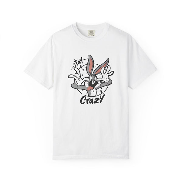 Playful Cartoon-Inspired Unisex T-shirt, Stay Crazy Tee, Graphic Tee, Fun Casual Shirt, Gift for Cartoon Lovers, Quirky Fashion